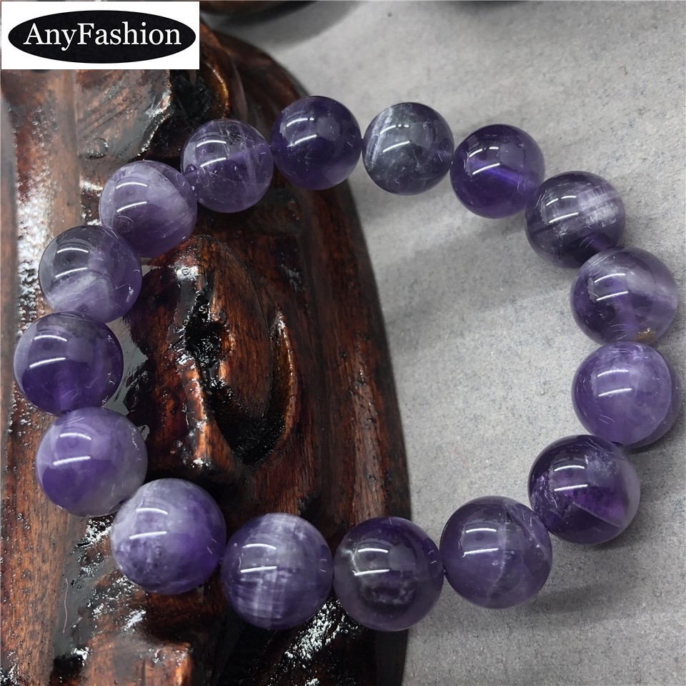 Vòng Tay Chuỗi Hạt Đá Thạch Anh Tím Tự Nhiên 6-12mm