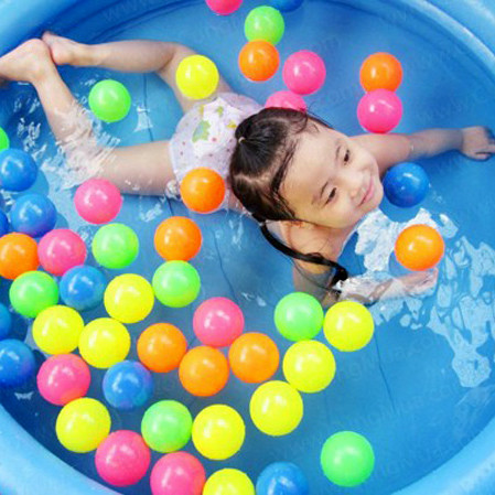 Combo 100 trái bóng nhựa mềm nhiều màu sắc - BX0965