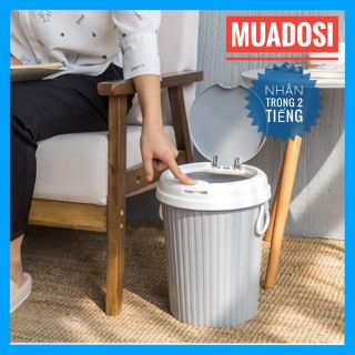 HCM - Thùng Rác Nhựa Có Nắp Đậy Kèm Nút Nhấn Tự Mở Tiện Lợi