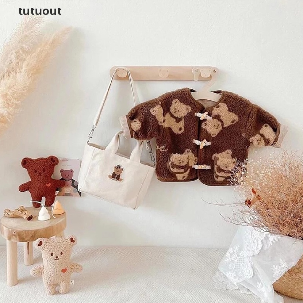 Bộ 5 Móc Treo Quần Áo Em Bé Bằng Gỗ
