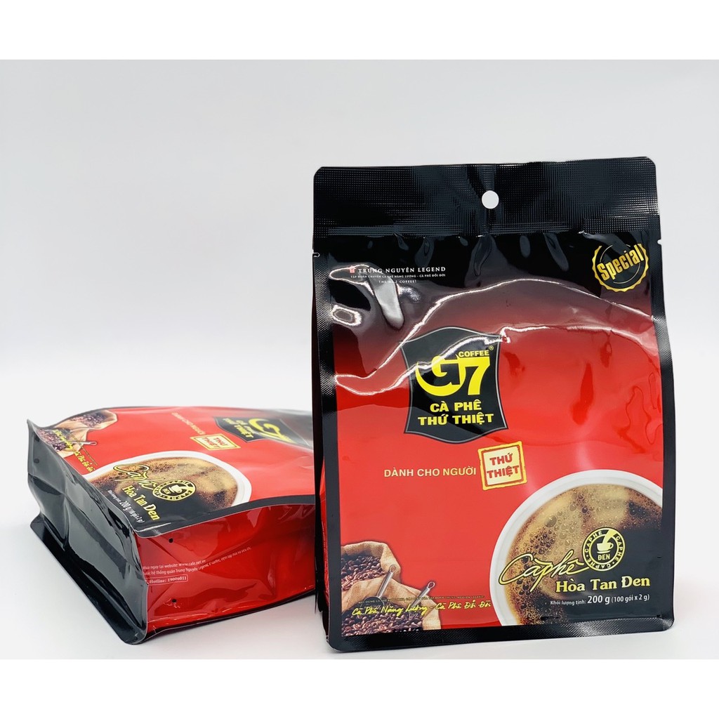 Cà phê G7 hòa tan đen - Bịch 100 sachets