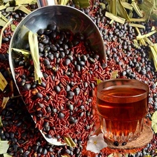 Trà đậu đen xanh lòng và gạo lứt đỏ lá dứa bịch 1KG