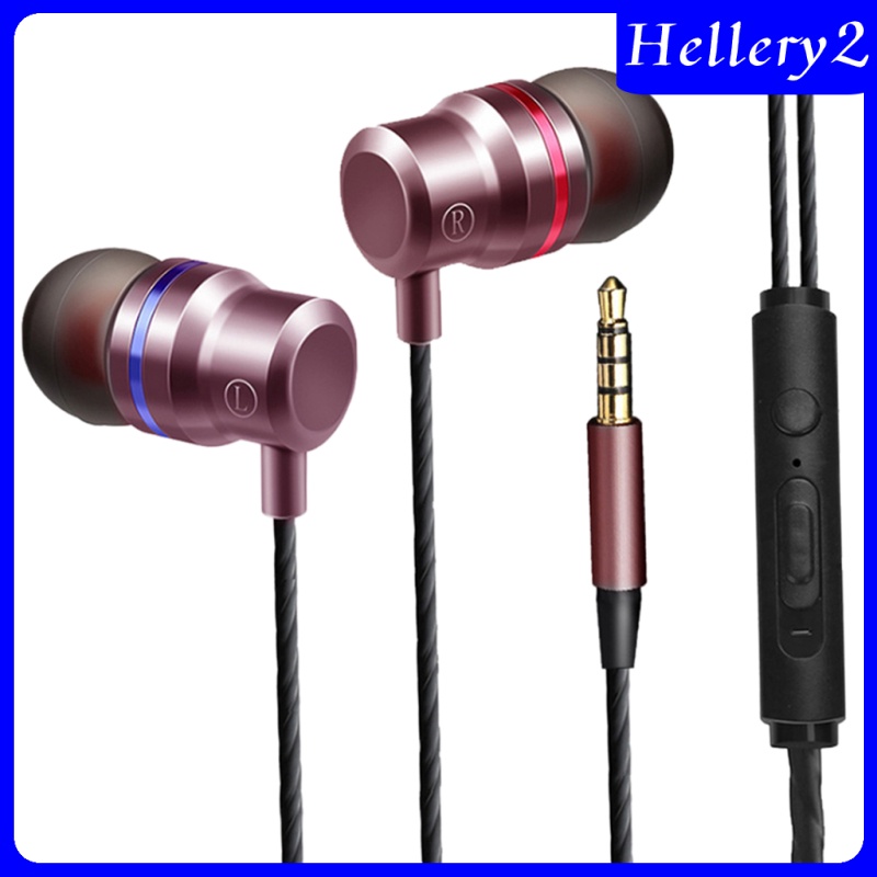 [HELLERY2] Universal In-Ear Bass Earphones With Microphone &amp; Remote Red