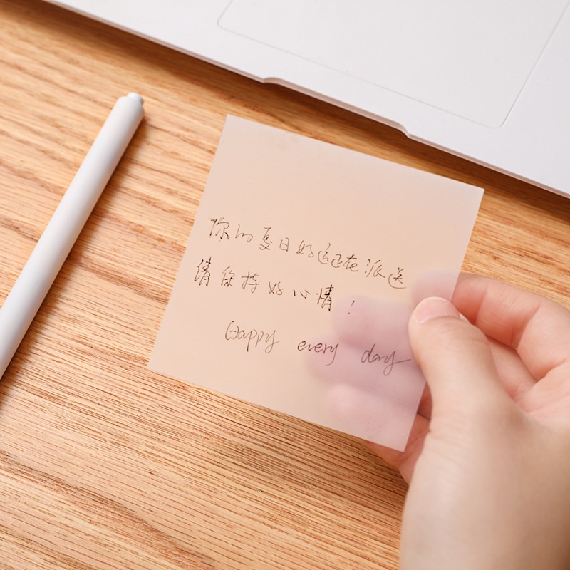 Set 50 Tờ Giấy Ghi Chú Trong Suốt Chống Thấm Nước Tiện Lợi Note