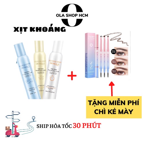 Xịt khoáng dưỡng ẩm nội địa Trung cấp nước mịn màng trắng hồng rạng rỡ