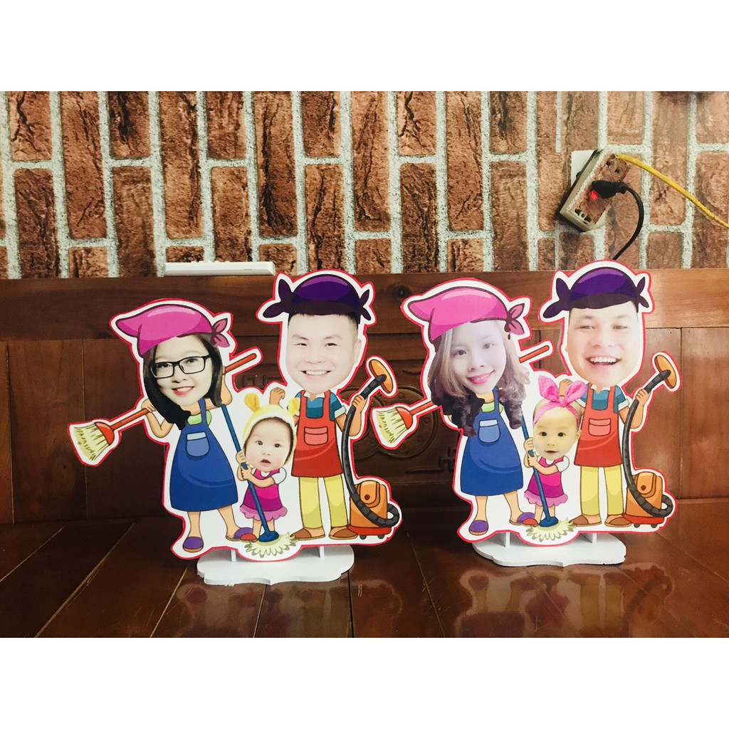 Set chibi, khung ảnh 12 tháng trang trí sinh nhật cho bé gái