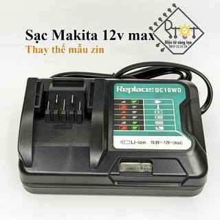 Sạc pin Makita 12v max Li-ion trượt, sạc được pin hãng và pin đóng mới
