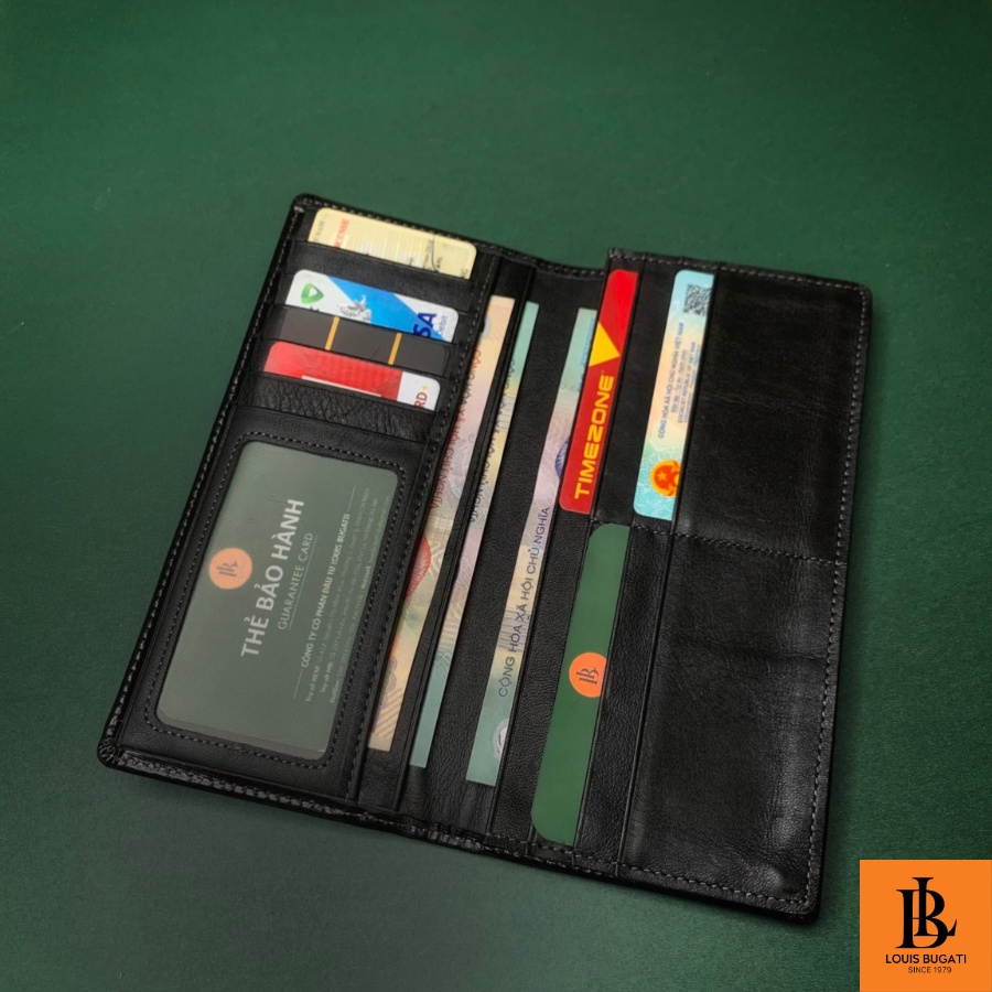 Ví nam cầm tay LOUIS BUGATI VMP02 da bò cao cấp
