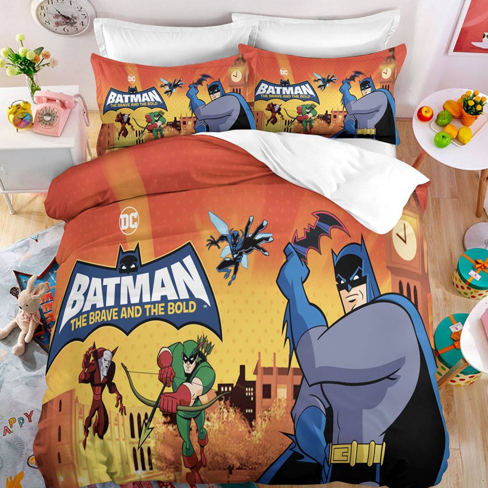 Bộ Chăn Ga Và Vỏ Gối 3 Trong 1 In Hình Batman Đẹp Mắt