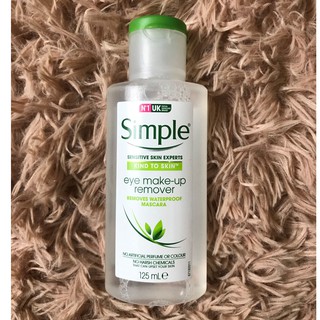Nước tẩy trang mắt môi: Simple Eyes Make-Up Remover 125ml