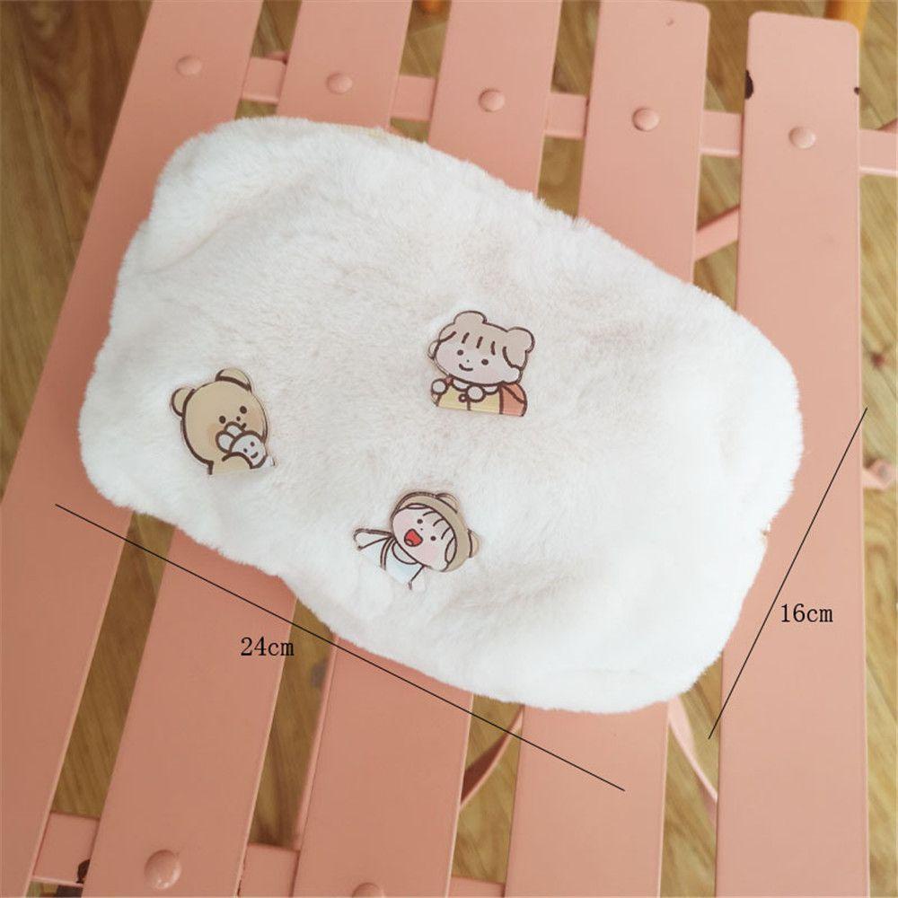 Túi Đựng Bút / Mỹ Phẩm Phủ Lông Xinh Xắn MIHAN1 Ốp