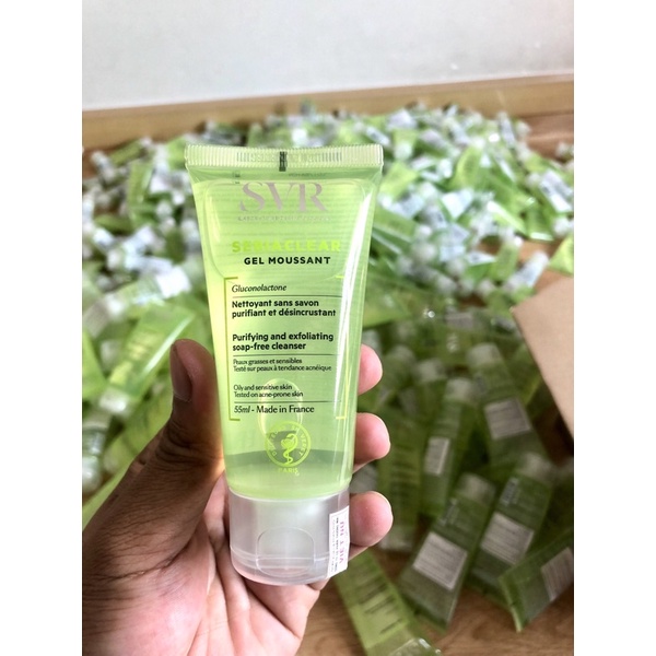 Bộ Đôi Gel Rửa Mặt SVR SEBIACLEAR Gel Moussant 55ml và Tẩy Trang SEBIACLEAR Eau Micellaire Cho Da Dầu Mụn 75ml