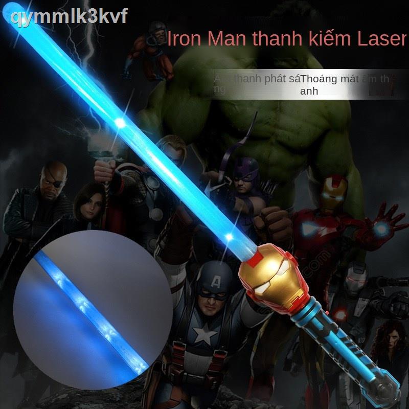 Đồ chơi trẻ em kiếm phát sáng các siêu anh hùng người nhện người sắt đội trưởng mỹ giúp bé nhập vai thú vị