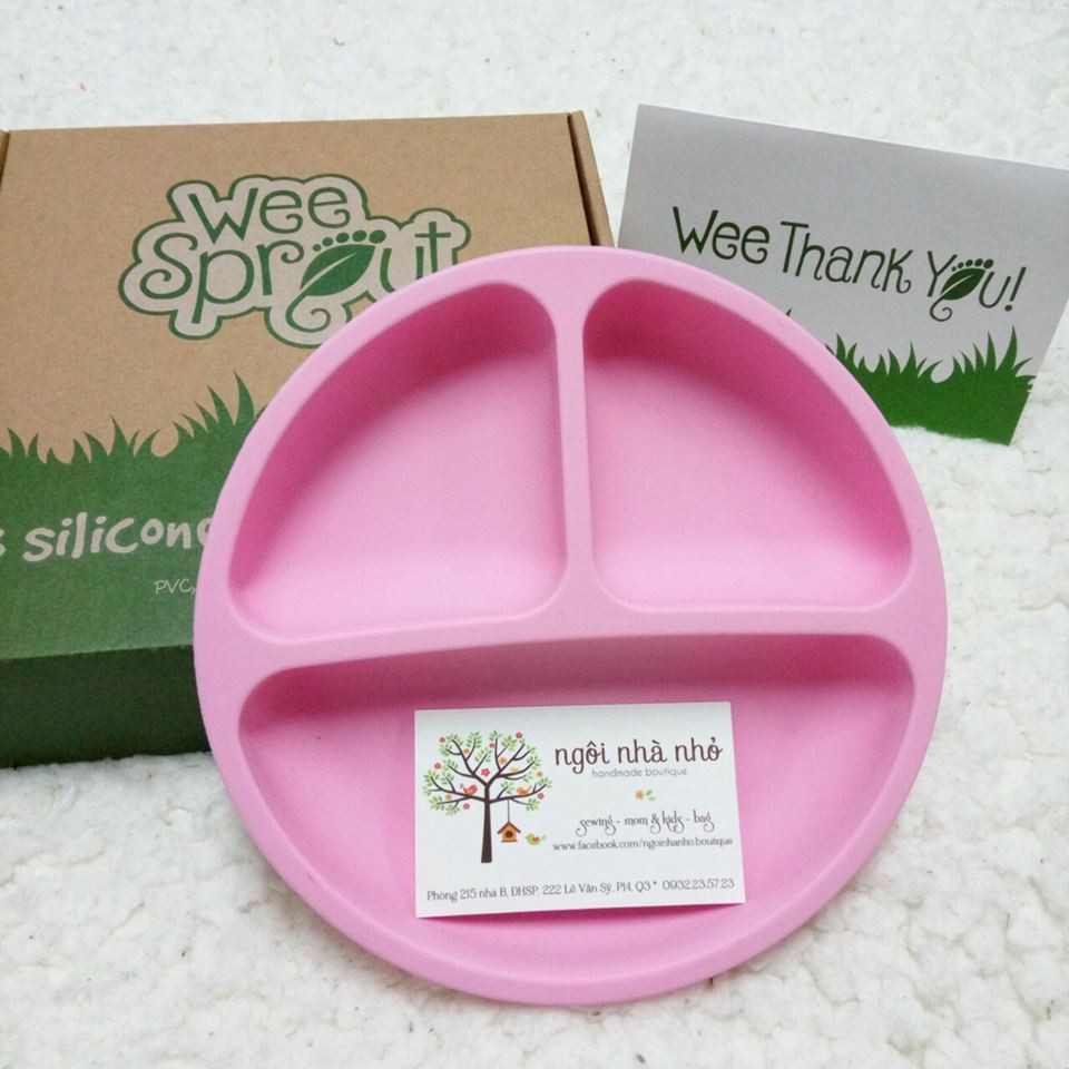 Khay ăn Silicon Wee Sprout. Hàng Mỹ