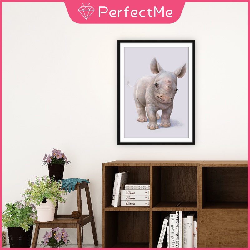 Bộ Tranh Đính Đá 5D Họa Tiết Hoạt Hình Động Vật Độc Đáo Kích Thước 30x40CM DIY Dùng Trang Trí