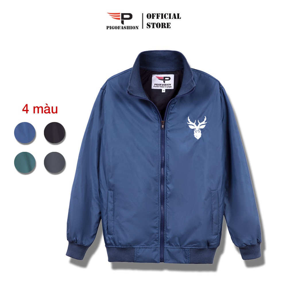 Áo khoác dù nam 2 lớp AKD901 PigoFashion xanh navy chọn màu