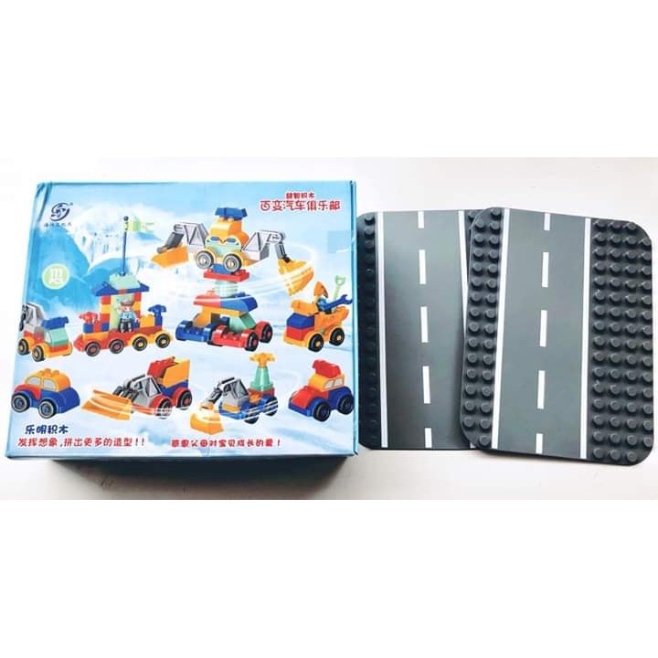 Đồ chơi giáo dục - lắp ráp lego các loại phương tiện giao thông 111 chi tiết (Kèm sách hướng dẫn)