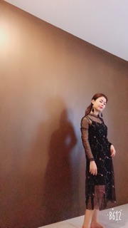 Đầm maxi hoa voan Hình thật