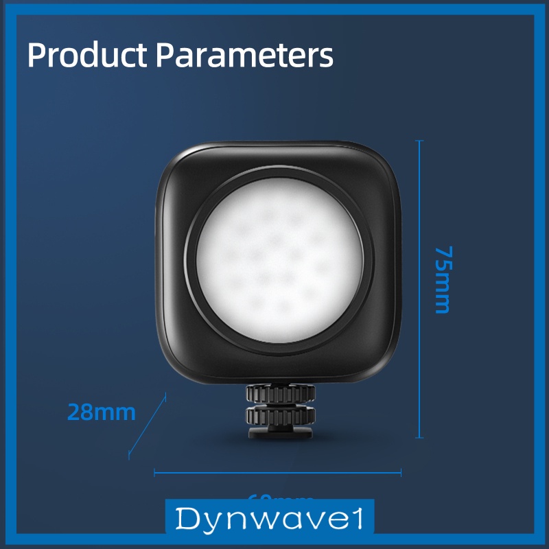 [DYNWAVE1] Mini Soft Video Fill Light Rechargeable for Vlog Selfie Girl SLR 36LED Black