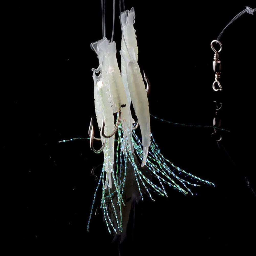 Ktt Ktt★5 Mồi Tôm Giả Câu Cá Phát Sáng Trong Tối Mềm Mại