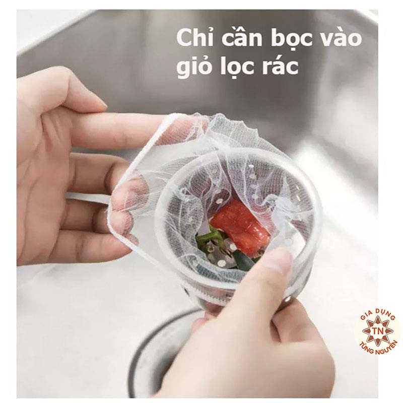 [COMBO 100 CÁI] TÚI LƯỚI LỌC RÁC THÔNG MINH HELFER CHO BỒN RỬA CHÉN BÁT, LỖ THẢI NƯỚC [LỌC RÁC 100]