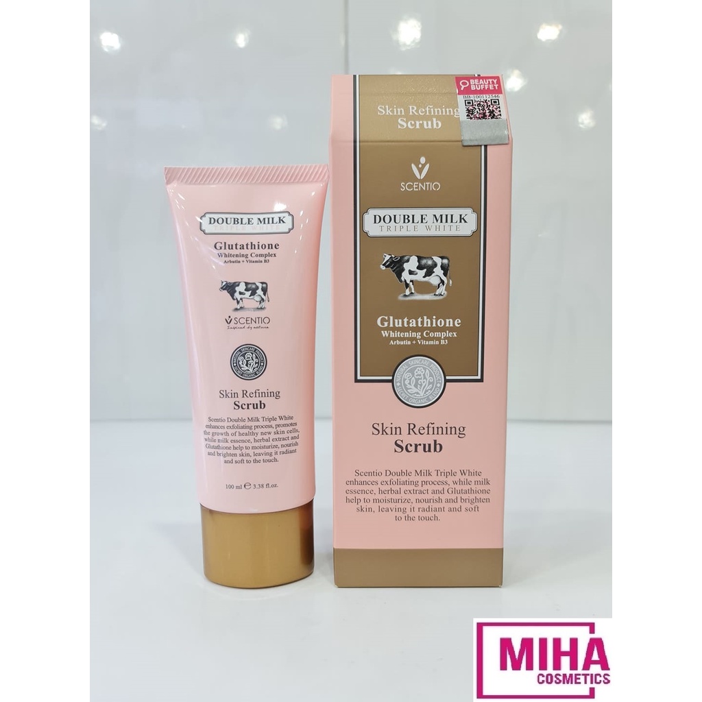 Gel Tẩy Tế Bào Chết Da Mặt Và Toàn Thân Scentio Beauty Buffet Double Milk Triple White 100ml Thái Lan