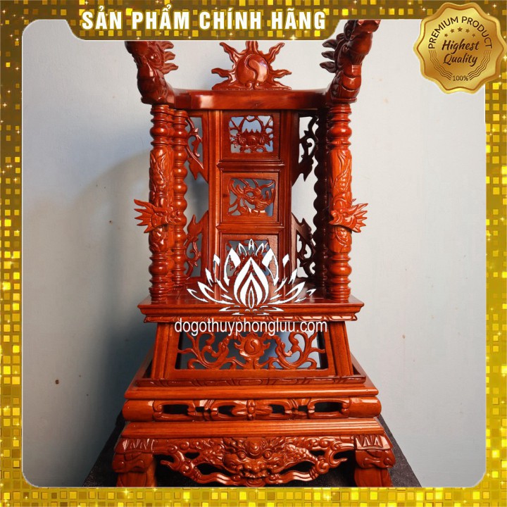 Ngai thờ cột gia tiên gỗ gụ trạm rồng cao cấp sang trọng