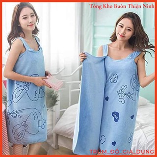 Khăn tắm choàng 2 trong 1 cotton mềm mịn