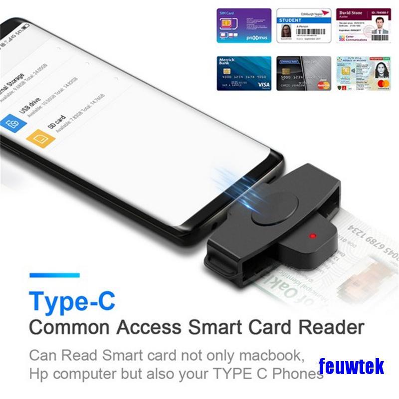 Đầu Đọc Thẻ Nhớ Usb Type C Emv Dnie Dni Citizen Sim