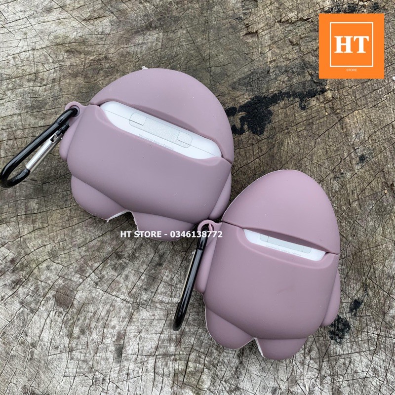 Case Vỏ bọc ốp tai nghe Airpods 1 2 Pro chất liệu Silicone dày dặn hình Cá mập con Cute