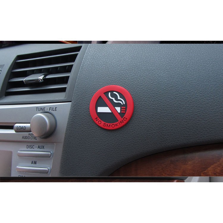 Set 3 Miếng Dán Họa Tiết Cấm Hút Thuốc Độc Đáo 2019