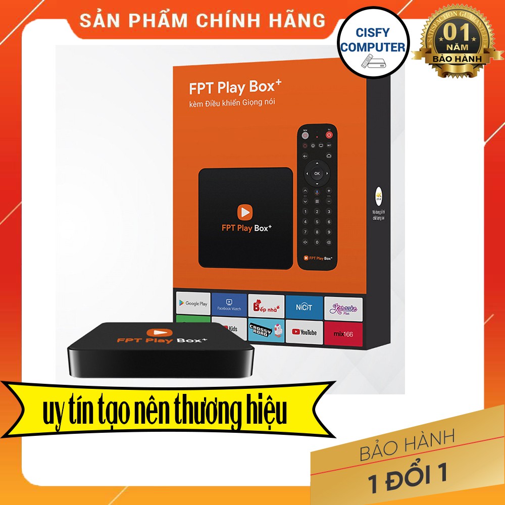 🌟CHÍNH HÃNG 🌟 FPT Play Box+ 4K (Model S400) Phiên Bản Android TV - Ram 1GB, Rom 8GB - Tặng 1 Năm Gói Truyền Hình