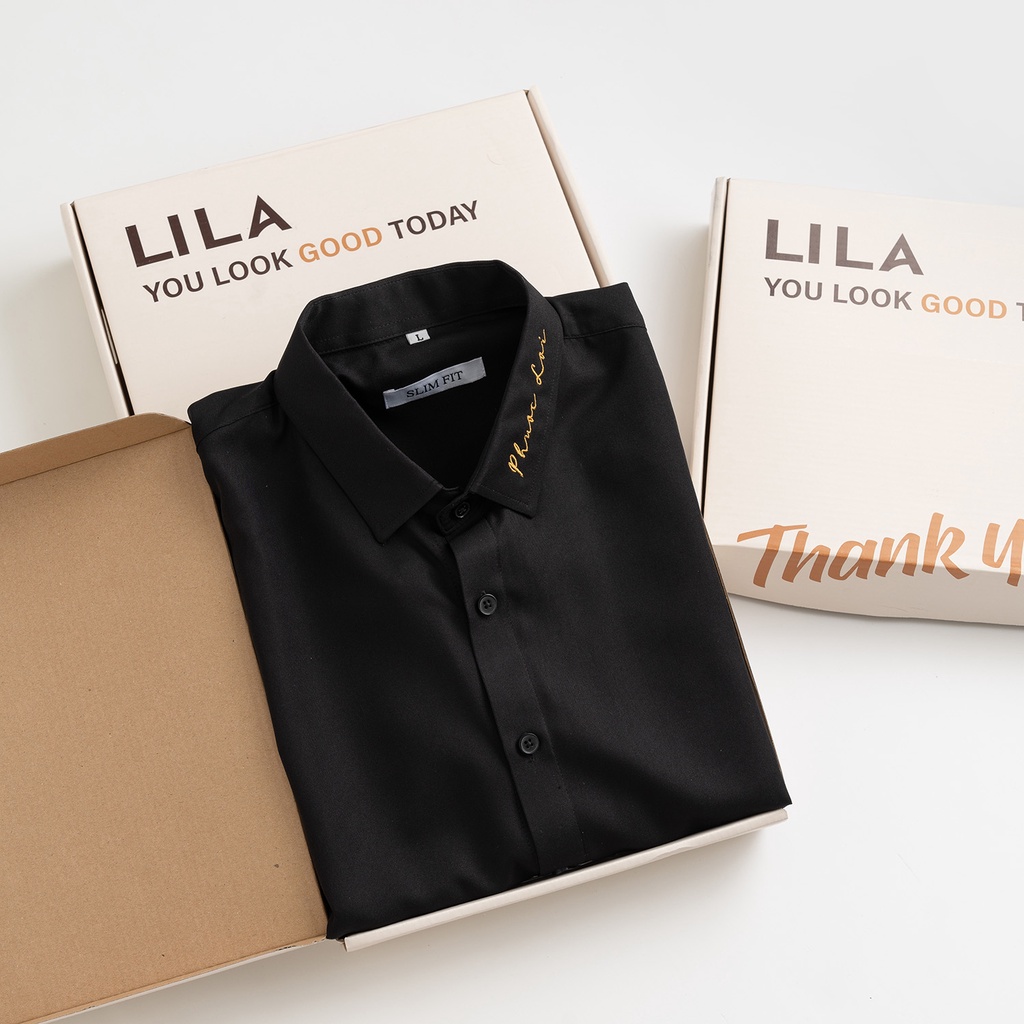 [THÊU TÊN THEO YÊU CẦU] Áo SOMI nam LILA vải cotton lạnh chống nhăn tốt