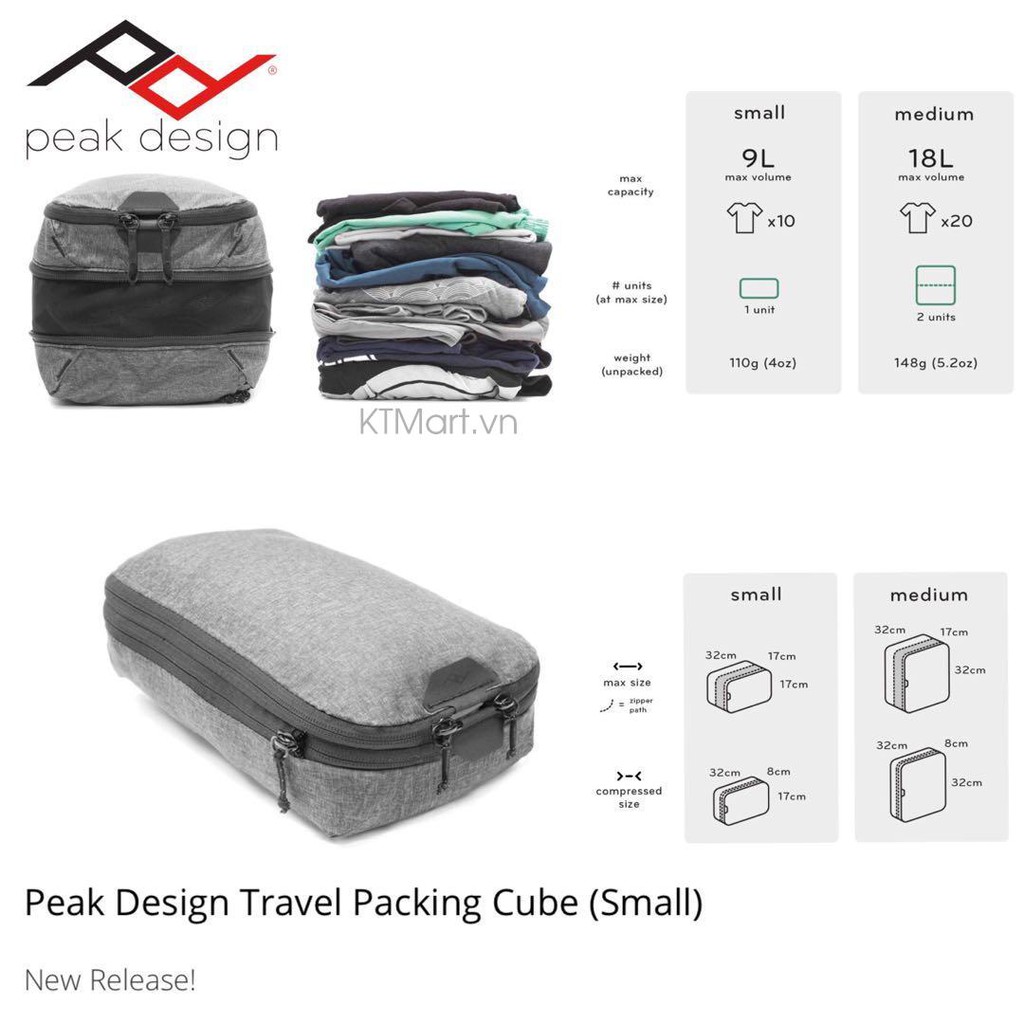Túi phụ kiện Peak Design Packing Cube Peak Design loại NHỎ