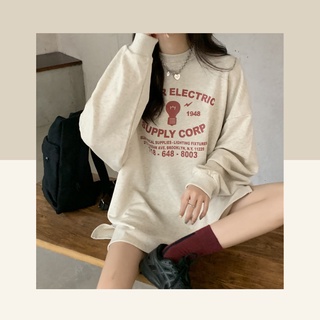 Áo thun, áo sweater nữ chất nỉ dài tay phong cách Hàn Quốc