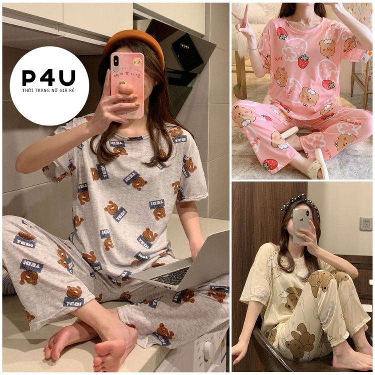 Đồ Bộ Nữ Quần Dài Tay Tộc, Đồ Bộ Mặc Nhà Chất Thun Cotton Hoạ Tiết Đa Dạng Đủ Màu Đủ Size