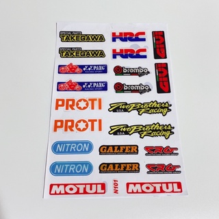 Decal tem nổi tổng hợp mẫu Motul Nitron HRC Takegaw cao cấp dán xe máy, ô tô, mũ bảo hiểm chống thấm nước, chống bay màu