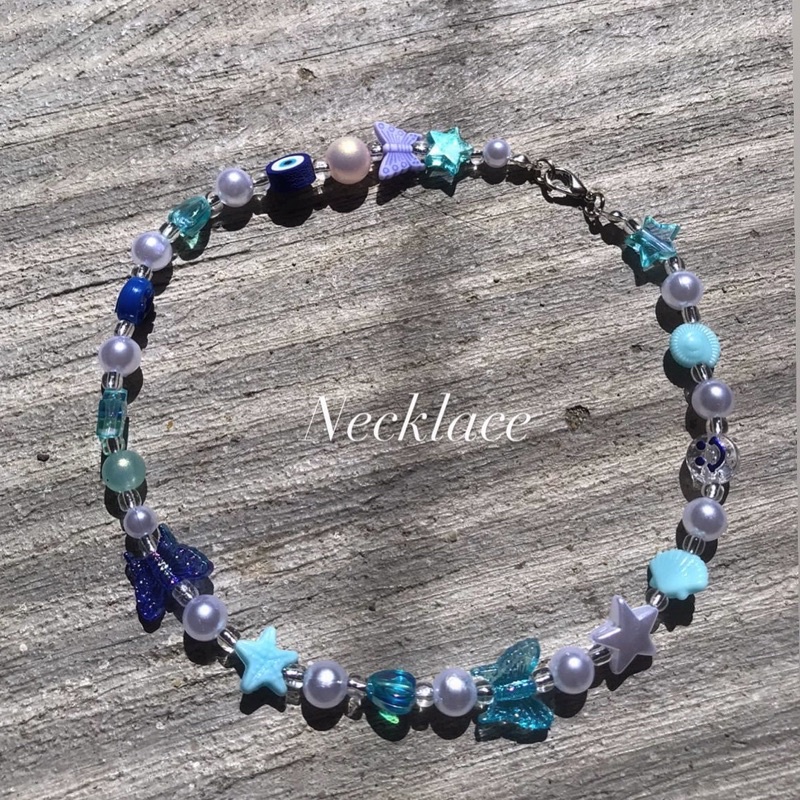 Dây chuyền hạt cườm mix nhiều charm