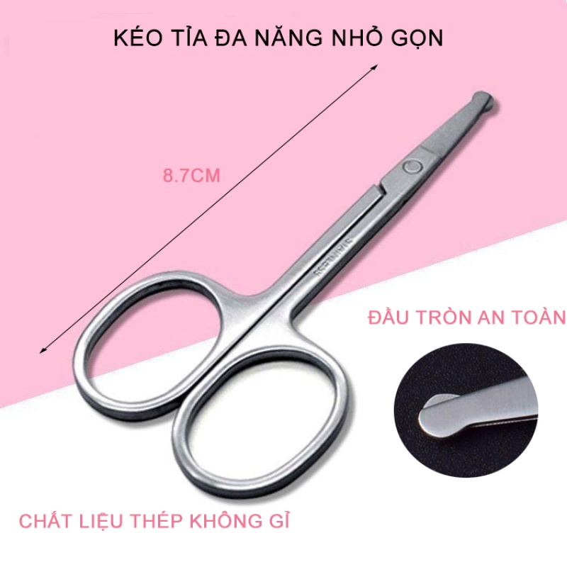 Kéo cắt tỉa lông mũi,lông mi,lông mày cao cấp sắc bén hàng tốt loại 1