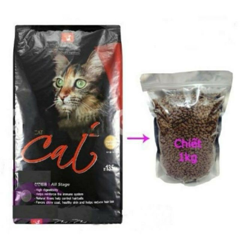 Thức ăn cho mèo hạt CAT'S EYE / Túi 1kg hạt siêu tiết kiệm / Cateye ( ƯU TIÊN SHIP TRONG Q.10 )
