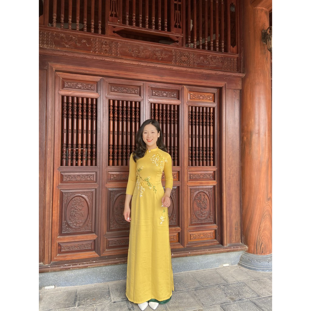 ✈🌸FREESHIP🌸✈ÁO DÀI THÊU THỦ CÔNG / ÁO DÀI TÂY THI _ MÃ B1