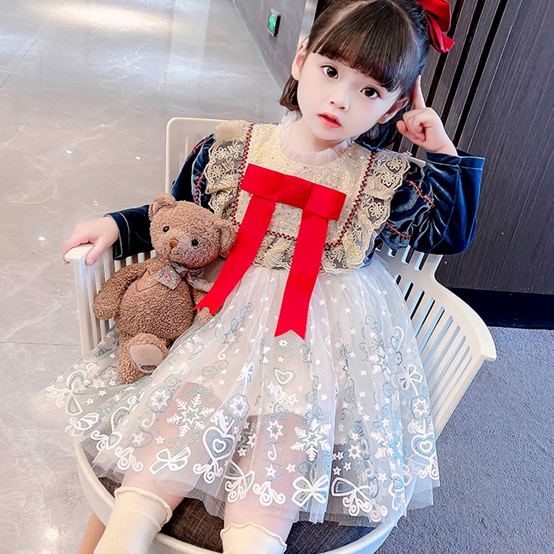 ✿Váy Mùa Thu Cho Bé Gái 2021❤Đầm Công Chúa Phong Cách Lolita Xinh Xắn Cho Bé Gái