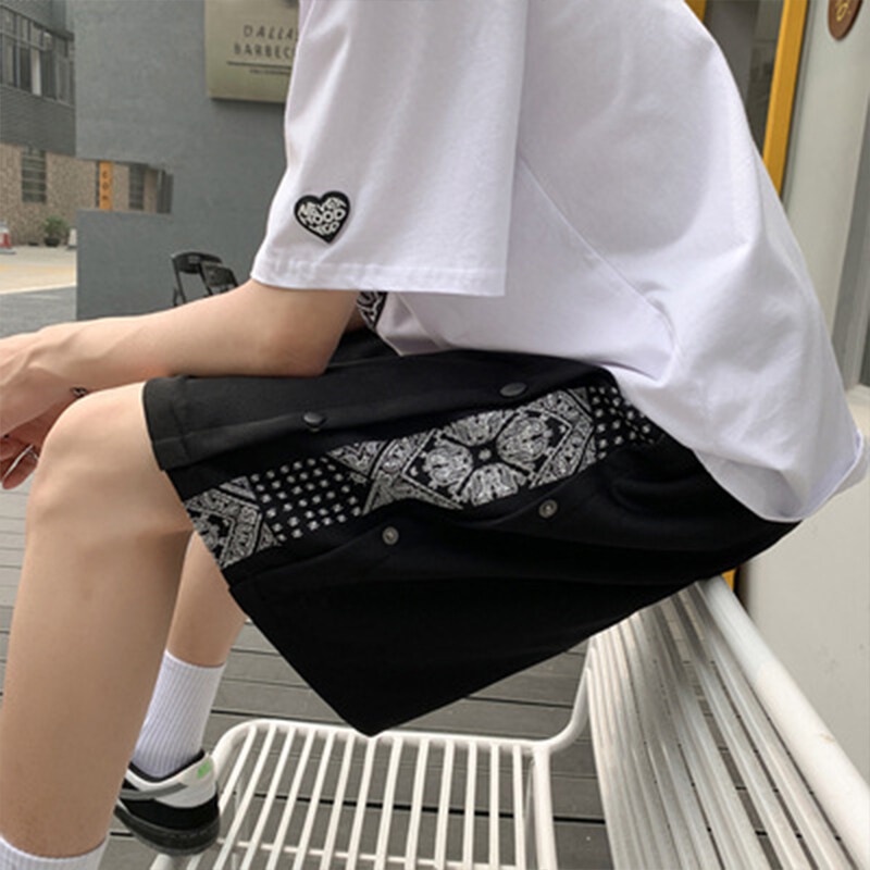 Quần short AOKANG thể thao chơi bóng rổ chất liệu cotton dáng rộng cài nút thời trang cho nam