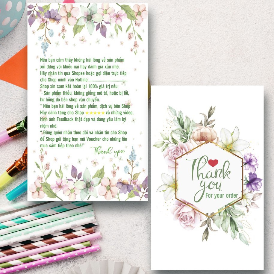 COMBO 200 THANK YOU CARD/THIỆP CẢM ƠN GIÁ SIU RẺ DÀNH CHO CÁC SHOP ONLINE