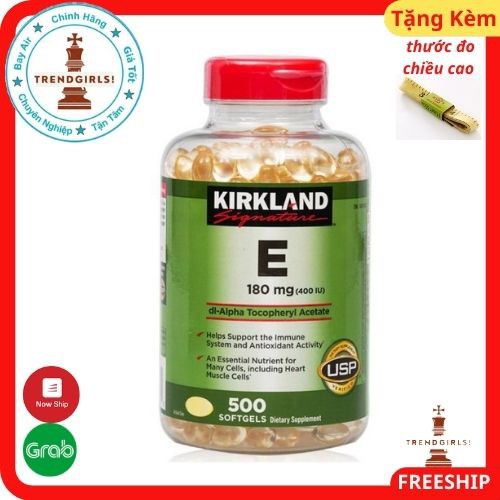 Vitamin E Kirkland 400 IU, Mỹ (500 viên) trẻ hóa da, chống lão hóa cho phụ nữ từ 12 tuổi trở lên - trend girls online