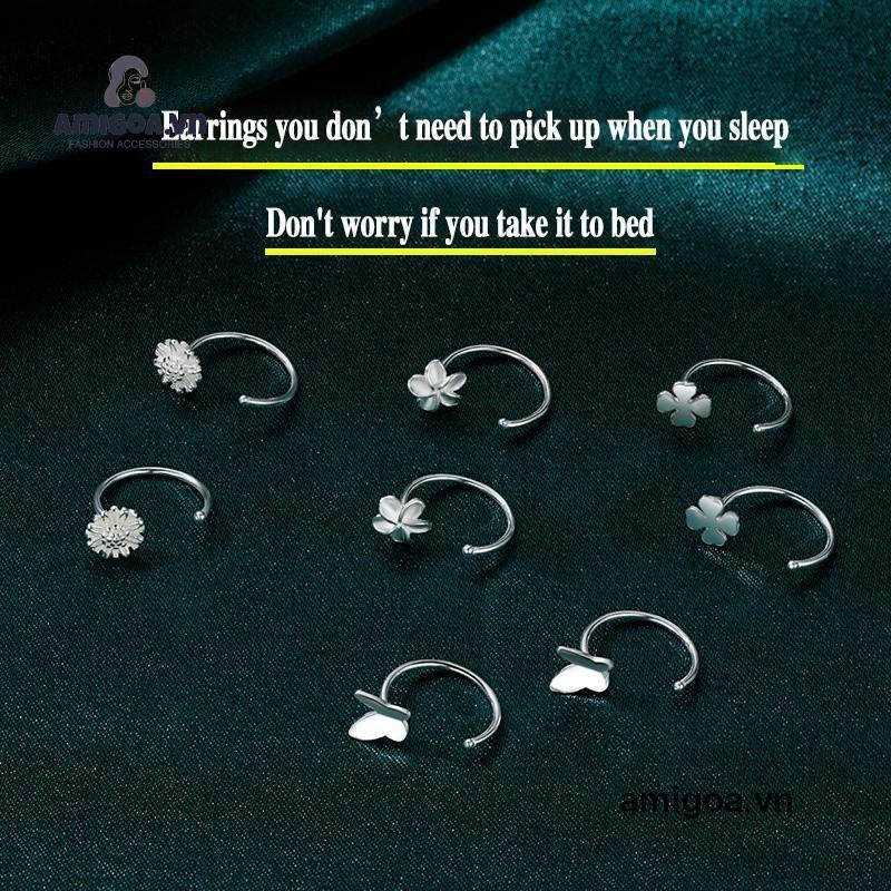 ✨✨Bông tai mạ bạc hình bướm đơn giản phong cách ngọt ngào thời trang Hàn Quốc cho nữ