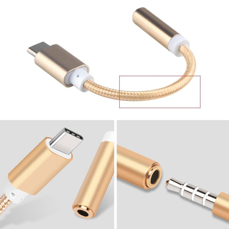 Cáp Chuyển Đổi Âm Thanh Usb Type C 3.5 Type-C Sang 3.5mm Cho Xiaomi 6