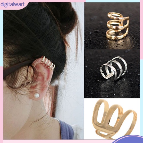 Khuyên Kẹp Vành Tai Kim Loại Thời Trang Cho Nữ