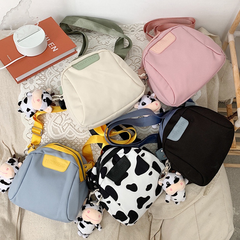 Túi đeo chéo canvas IELGY màu sắc thời trang cho nữ