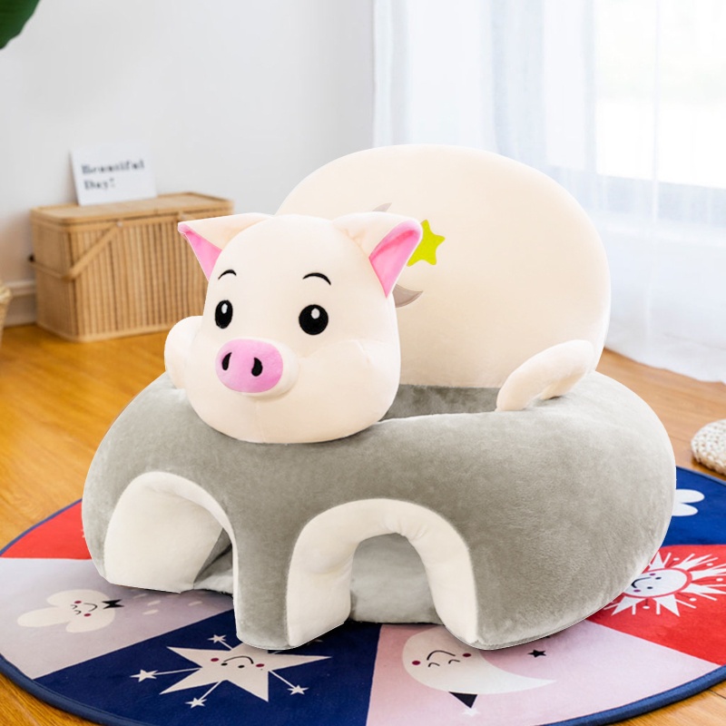 Vỏ Bọc Đệm Ghế Sofa Bằng Vải Bông Hình Thú Dễ Thương Cho Bé Sơ Sinh